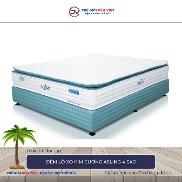 Đệm lò xo Kim Cương Asling 4 sao 1